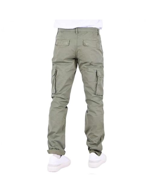 40weft Green Straight Trousers for men