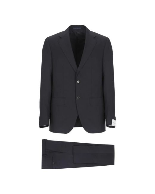 Caruso Kostuums ,Zwart ,Wol Single-Breasted Suit in het Black voor heren