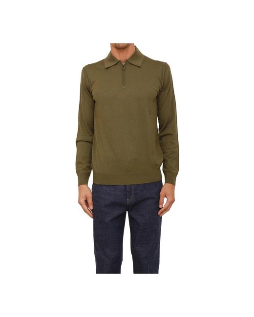 Paolo Pecora Green Round-Neck Knitwear for men
