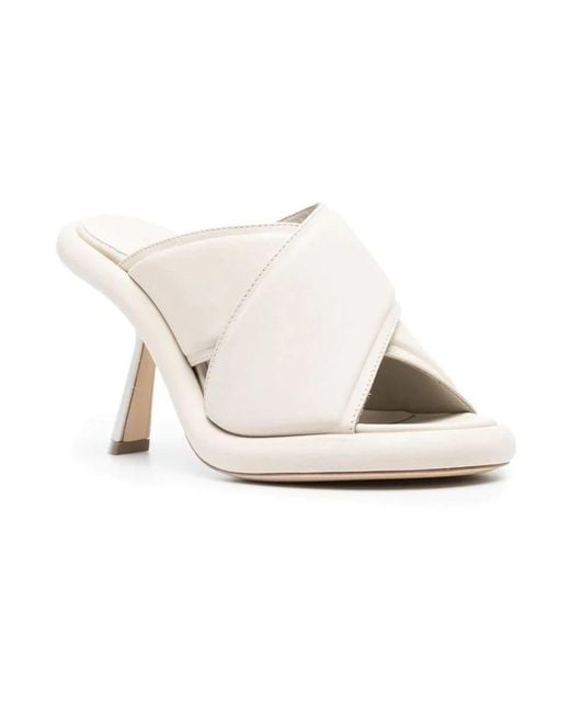 Heeled Mules di Vic Matié in White