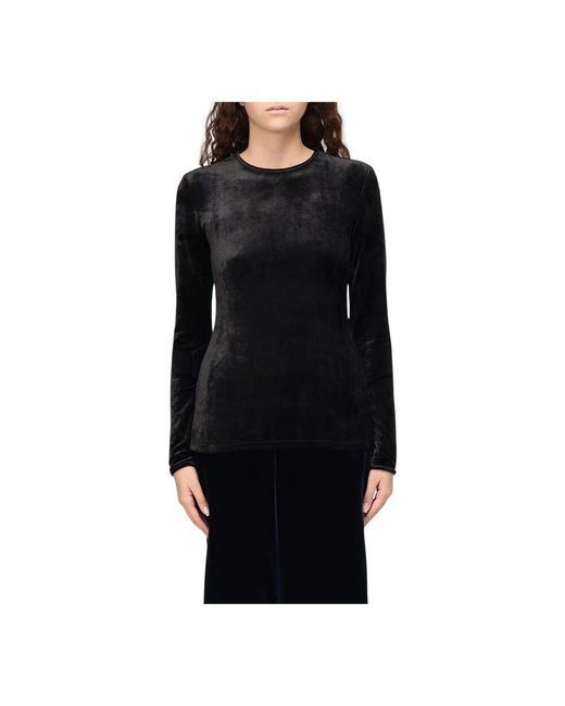 Giorgio Armani Black Königsblaue Samtstrickjacke