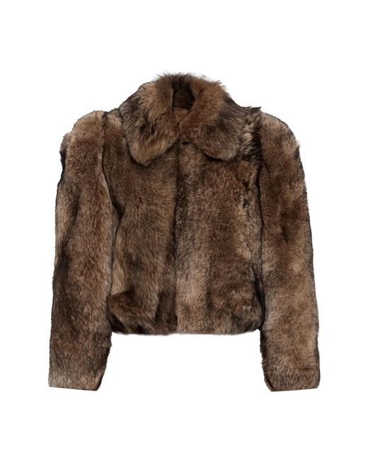 Chloé Brown Faux Fur & Shearling Jackets