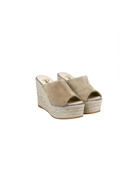 Espadrilles Gray Wedges