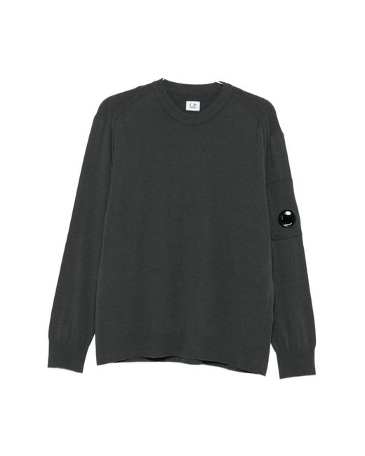 C P Company Black Round-Neck Knitwear for men