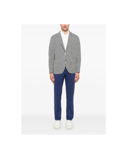 Circolo 1901 Jassen ,Blauw ,Blauwe Knoopjas Met Zakken in het Gray voor heren