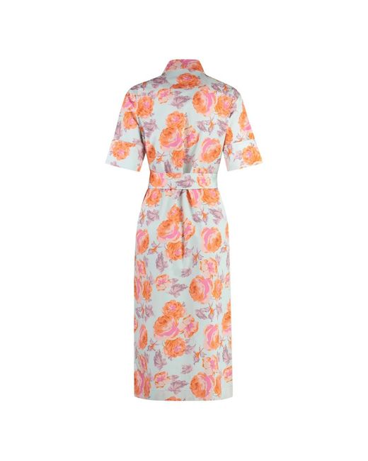 St. John Red Shirt Dresses