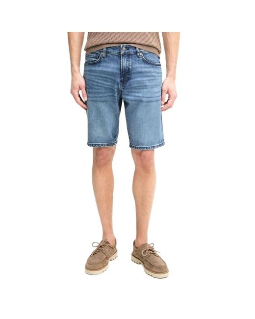 Boss Blue Denim Shorts for men