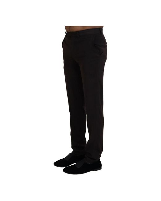 Bencivenga Black Slim-Fit Trousers for men