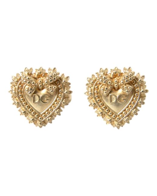 Gemelli devotion placcati in oro di Dolce & Gabbana in Metallic da Uomo