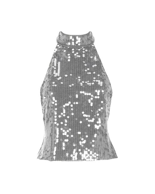 ROTATE BIRGER CHRISTENSEN Sleeveless Tops in het Gray