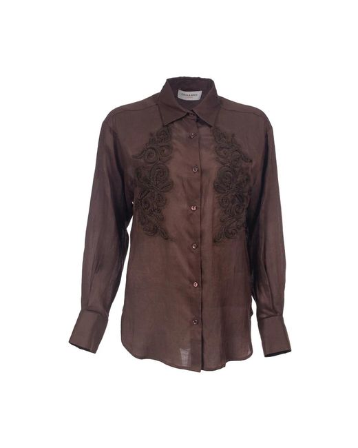 Ermanno Scervino Brown Shirts