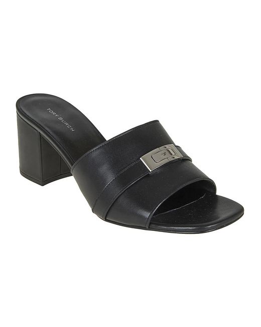 Tory Burch Leelee Heeled Mule in het Black