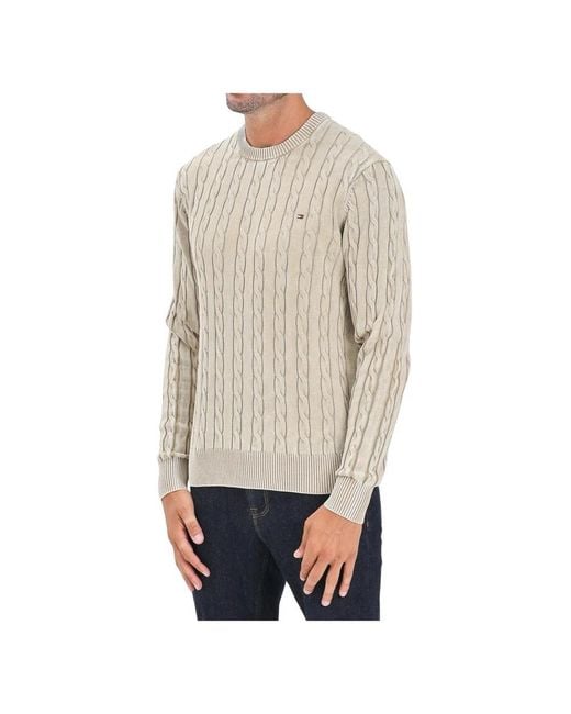 Tommy Hilfiger Natural Round-Neck Knitwear for men