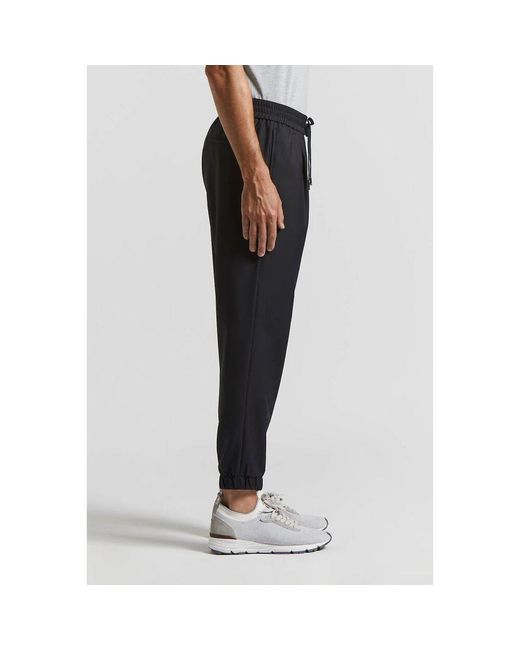 Peserico Loro Piana Leichte Gabardine-Joggerhose in Black für Herren