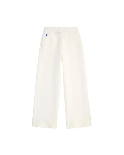 Polo Ralph Lauren White Wide Trousers