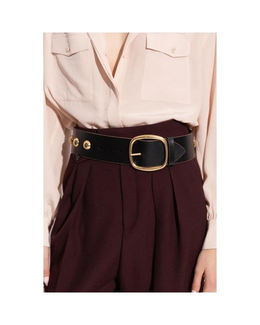 Chloé Accessoires ,Zwart ,Leer Midnight Riem in het Black