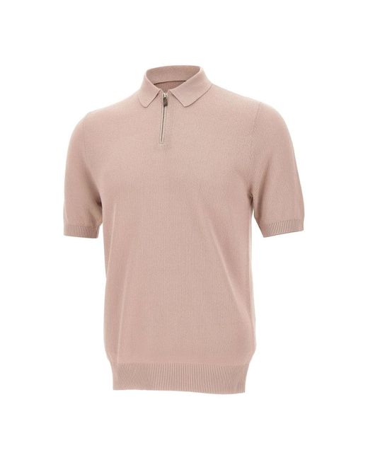 Eleventy Pink Polo Shirts for men