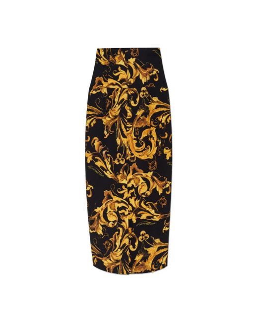 Versace Jeans Couture Metallic Midi Skirts