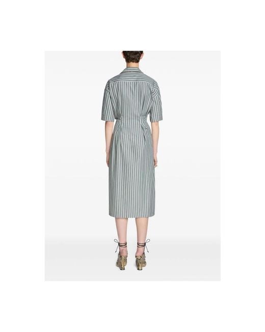 Dries Van Noten Gray Shirt Dresses