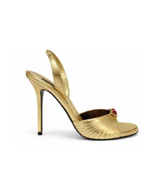 Roberto Cavalli Metallic High Heel Sandals