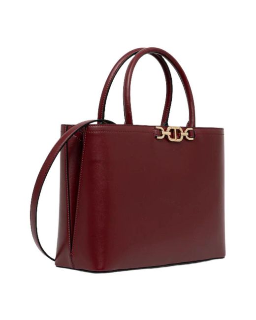 Twinset Red Elegante Funktionale Handtasche Bordeaux