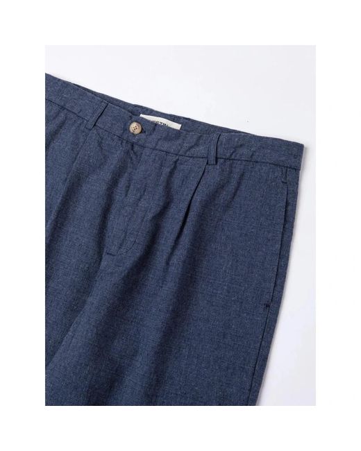 Kestin Blue Straight Trousers for men