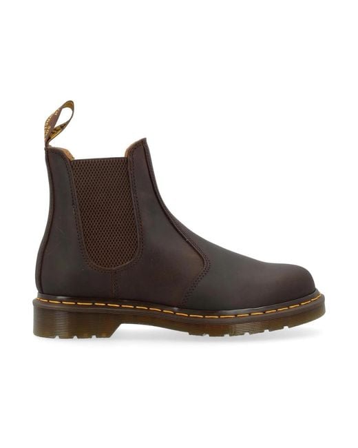 Dr. Martens Dunkelbraune crazy horse lederstiefel in Brown für Herren
