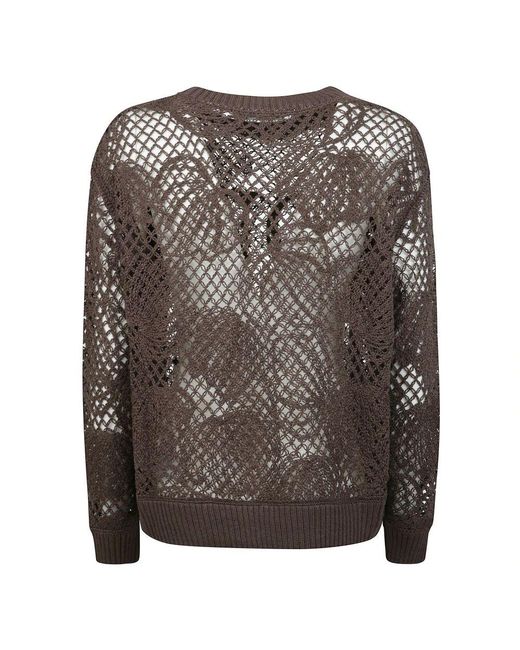 Round-Neck Knitwear Max Mara de color Brown