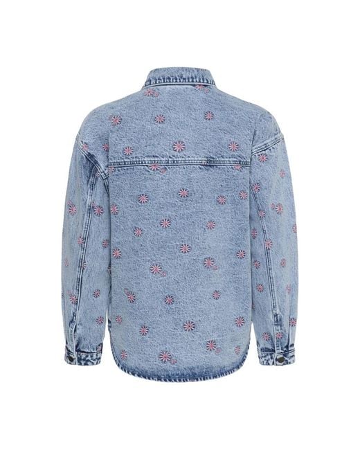 Denim Jackets Kaffe en coloris Blue