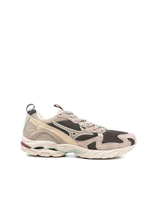 Mizuno Grau-mehrfarbiger sneaker mit reflektierenden details in Natural für Herren