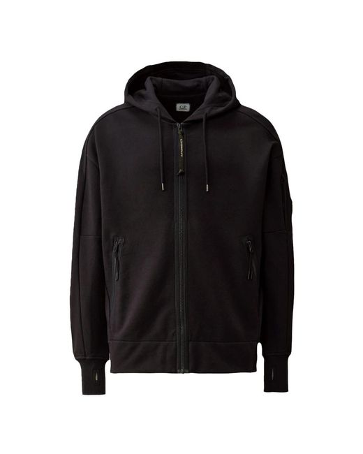 C P Company Black Zip-Throughs for men