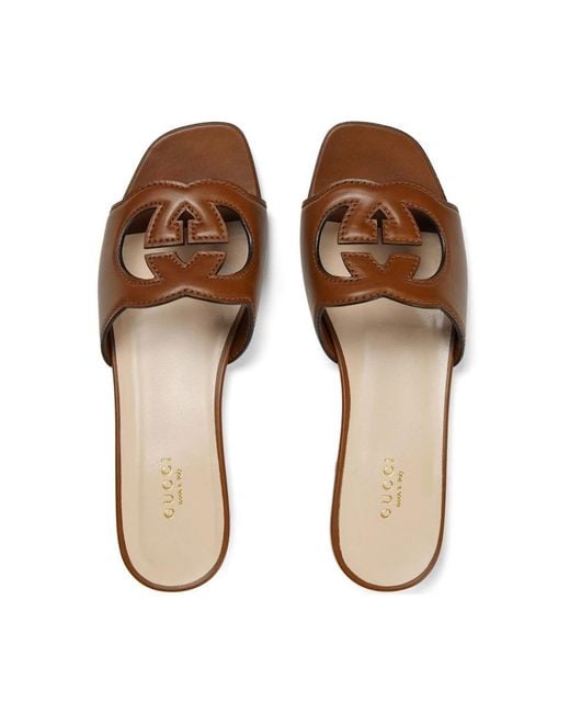 Gucci Brown Sliders