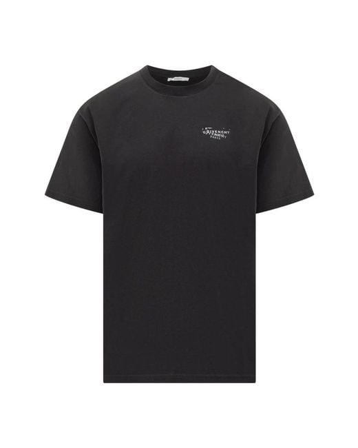Givenchy Tops ,Zwart ,Katoen T-Shirt Met Stempelprint in het Black voor heren