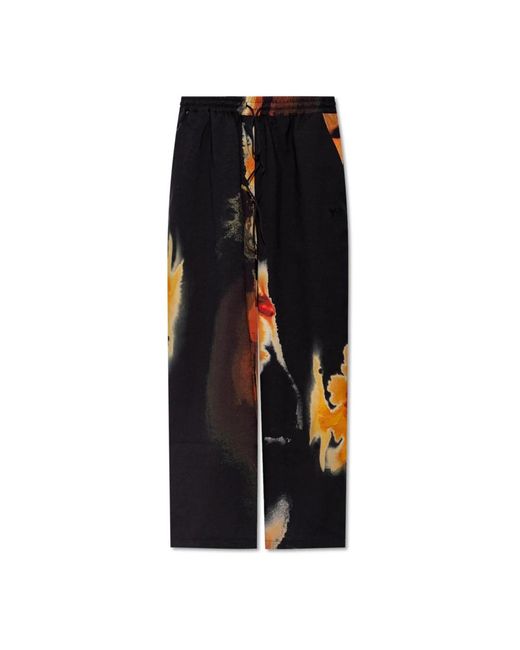 Y-3 Black Straight Trousers