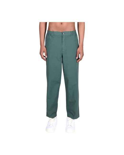 Barena Green Slim-Fit Trousers for men