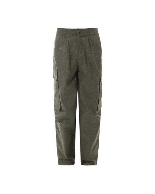 The Silted Company Green Slim-Fit Trousers for men