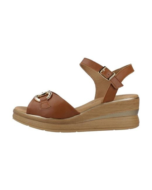 Flat sandals Pitillos de color Brown