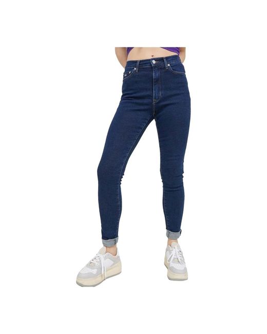 Jeans super skinny vita alta di Tommy Hilfiger in Blue