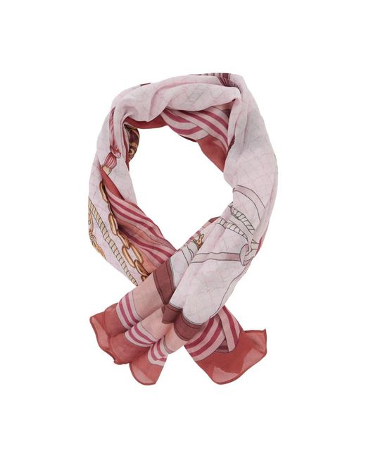 Twinset Pink Silk Scarves