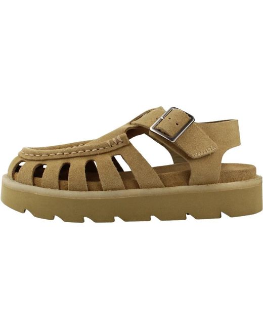Flat Sandals Clarks de color Brown