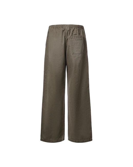 Acne Gray Wide Trousers for men