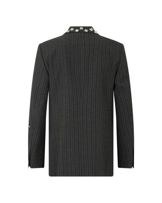 Moschino Enkelrijig Jasje Met Decoratieve Rits in het Black voor heren