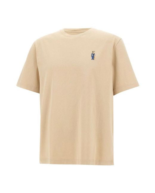 Maison Kitsuné T-Shirts in het Natural voor heren