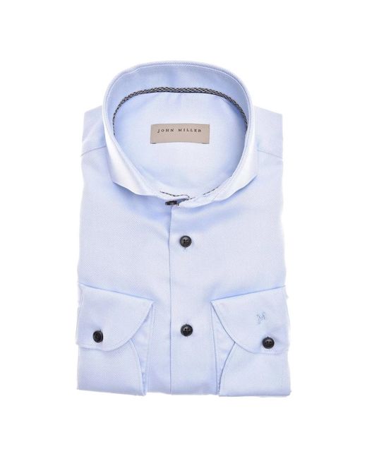 John Miller Blue Formal Shirts for men