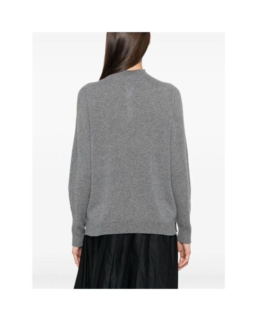 Twinset Gray Round-Neck Knitwear