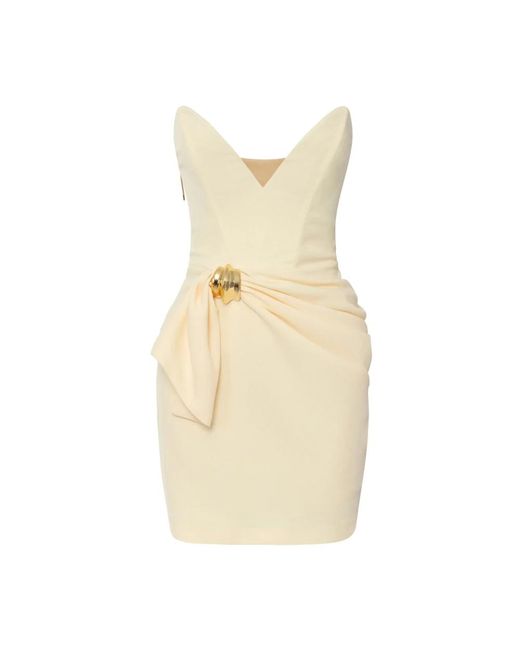 Short Dresses Elisabetta Franchi de color Natural