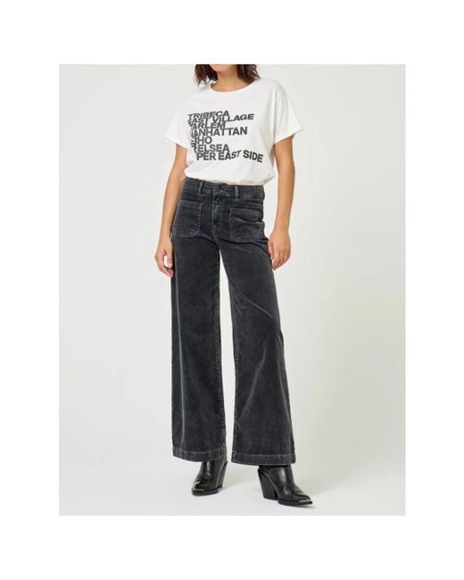 Five Jeans Black Wide Jeans
