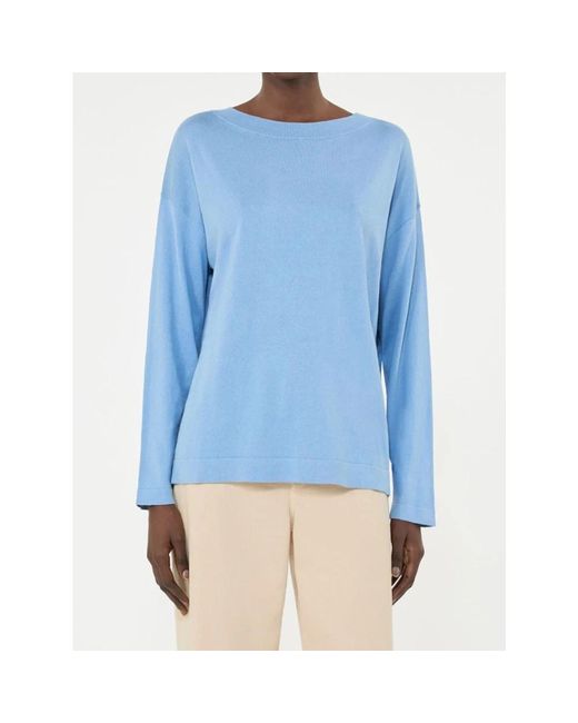Weekend by Maxmara Blue Round-Neck Knitwear