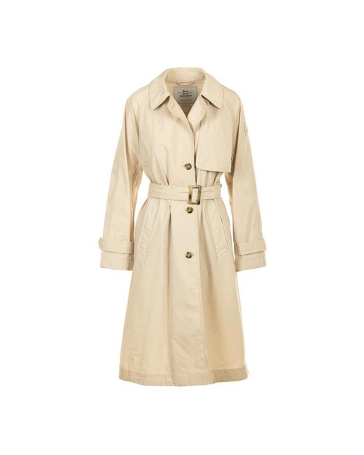 Woolrich Natural Trench Coats
