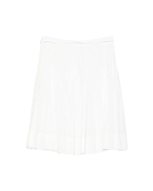 Low Classic White Short Skirts